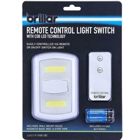 Brillar COB LED Light Switch with Remote Control  4 AAA Batteries Included