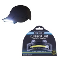 2 COB LED Clip on Cap Light 180 Degree WideAngle Beam 3 AAA Batteries Included