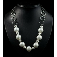 Matte Shell Pearls & 925 Sterling Silver Plated Bracelet