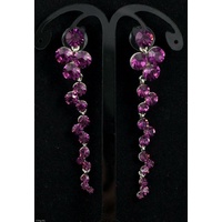 Fantasy - Amethyst Cubic Zirconia Drop Earrings