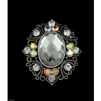 Clarity - Clear Rhinestone and AB Stone Brooch