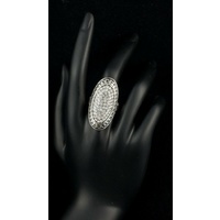 Antique Oval Shaped Rhinestone Ring