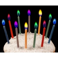 12 x Colorflame Birthday Cake Candles (2 of 6 Packs)