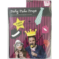 12 Pc Photo Booth Props for Parties