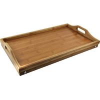 SH Bamboo Fold Up Lap Serving Tray Breakfast in Bed