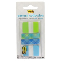 Post It 62 Pieces Post-It Pattern Tabs & Flags - Plaid Collection 686-LA-PLAID - 22 Tabs & 40 Flags