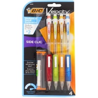 BIC Velocity Side Clic Mechanical Pencil 0.7mm Pack of 4