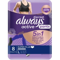 2 x ALWAYS Discreet Active Wear Pants Large 8 Pack