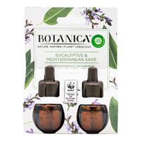 Air Wick Pk2 x 19mL Botanica Refills - Eucalyptus &  Mediterranean Sage