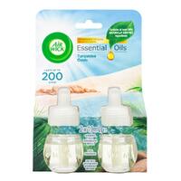 Air Wick Pk2 x 19mL Essential Oils Electric Plug In Diffuser Refill - Turquoise Oasis