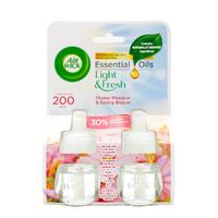 Air Wick Pk2 x 19mL Essential Oils Electric Plug In Diffuser Refill - Flower Meadow & Spring Breeze