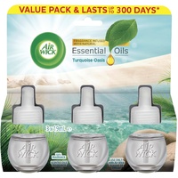 Air Wick Pk3 x 19mL Essential Oils Electric Plug In Diffuser Refill - Turquoise Oasis