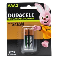 2 x Duracell AAA 900 mAh Rechargeable Battery Pack of 2 (4 Count)