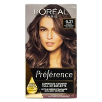 L'Oreal Paris Preference Permanent Hair Colour Vivid - 6.21 Zurich Cool Iridescent Very Light Brown