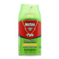 6 x Mortein Multi-Insect Automatic Spray Refill Citronella Indoor & Outdoor 154g