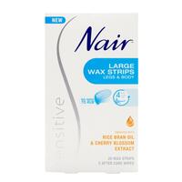 Nair Sensitive Large Wax Strips 20 Pack