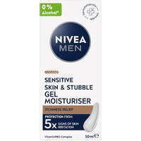Nivea Men Skin & Stubble Gel Moisturiser Sensitive 50mL