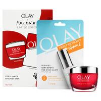 Limited Edition Olay x FRIENDS Regenerist Micro Sculpting Day Moisturiser 50G & Luminous Niacinamide + Vitamin C Sheet Mask