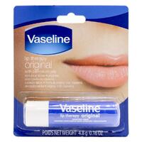 2 x Vaseline Lip Therapy Lip Balm - Original Petroleum Jelly 4.8g