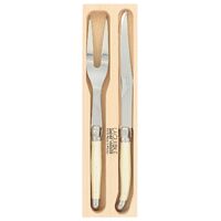 Laguiole Andre Verdier Debutant Carving Set - Stainless Steel/Ivory