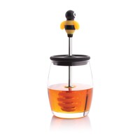 Is Gift Bee Happy - Honey Dipper & Jar Clear Borosilicate Glass