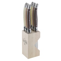 Set of 6 Laguiole Andre Verdier Debutant Debutant Serrated  Steak Knife - La Terre