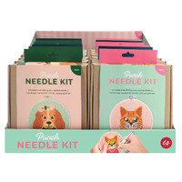 IS GIFT Punch Needle Kit - Amusing Animals - Bear, Dog or Cat