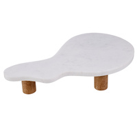 Amalfi Puddle Marble and Wood Serving Board 45 x 25 x 8 cm