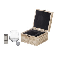 Davis & Waddell Flinders Whisky Glass Set 3PC Glass, Jigger & Stone