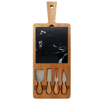 Davis & Waddell Acacia & Marble Cheese Board 4pcs Set