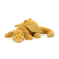 Jellycat Golden Dragon Large Gold & Glitter Plush 12cm x 14cm x 50cm