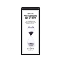 The Executive Collection 25 Minute Productivity Hourglass Timer 8.1 x 8.1 x 20 cm