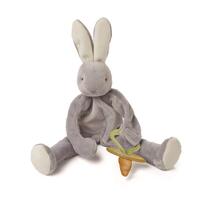 Bunnies By the Bay - Silly Buddy Bunny Super Soft Plush 25cm Dummy Holder Grey