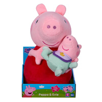 Licensed Peppa Pig with Baby Evie 20cm Plush