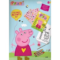 Peppa Pig Stationary Activity Set - Pencil, Eraser, Stickers, Colour in Sheets +