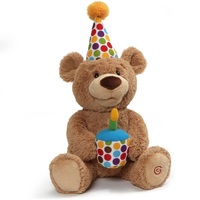Gund Animated Happy Birthday Bear Plush 25cm