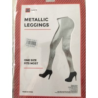 Metallic Leggings for Dress Ups - Silver