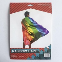 Adult Rainbow Cape Gay Lesbian Pride Banner Flag Mardi Gras Costume Party 140cm