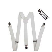 1920's White Wide Gangster Braces Suspenders 