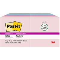Pack of 12 Post-it Super Sticky Notes 76 x 76mm 90 Sheets (Total 1080)