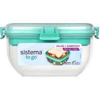 Sistema Salad + Sandwich Lunch Box To Go 1.65L - Assorted Colour