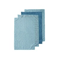 Ladelle Benson Microfibre Kitchen Tea Towels 4Pk 45cm x 70cm - Teal