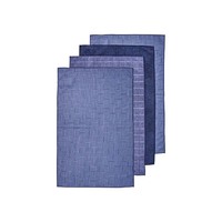 Ladelle Benson Microfibre Kitchen Tea Towels 4Pk 45cm x 70cm - Blue 