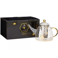 ‌Ashdene Honey Bee Borosilicate Glass Teapot 1300 mL