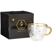 Ashdene Honey Bee Glass Double Wall Cup 350 mL