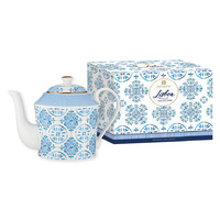 Ashdene Lisbon Infuser Teapot 600mL - Fine Bone China/Stainless Steel