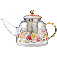 Ashdene Springtime Soiree Glass Teapot with Metal Infuser 1300ml