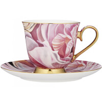 Ashdene Blooms New Bone China Cup and Saucer 180ml - Champagne