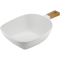 Ladelle Linear Texture Small Bowl Serve Stick 23x14cm - White