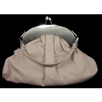 Large PU Hand Bag with Metal Cross Bar - 2 Colours Available